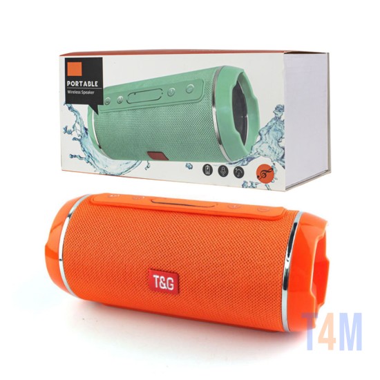 T&G WIRELESS BLUETOOTH TG-116 TF CARD/U DISK/AUXILIARY/FM RADIO 4.2 SPEAKER BOX ORANGE